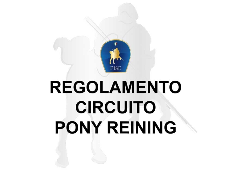 Regolamento Pony Reining FISE 2026